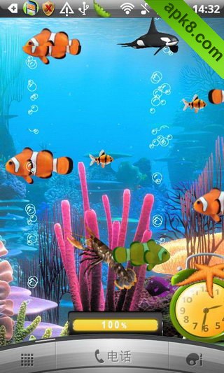 apk小游戏水族馆海葵动态壁纸安卓手机壁纸高清截图4