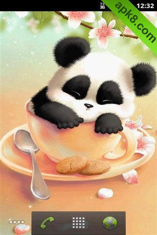 apk小游戏Sleepy Panda Wallpaper安卓手机壁纸高清截图1