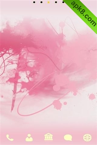 apk小游戏pinkheart Theme GO Launcher EX--粉红色的心壁纸安卓手机壁纸高清截图1