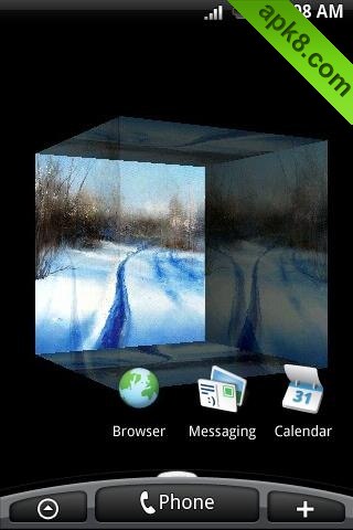 apk小游戏3D冬季油画安卓手机壁纸高清截图3