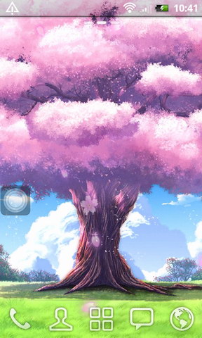 apk小游戏浪漫樱花树动态壁纸安卓手机壁纸高清截图1