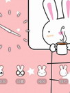 粉色兔兔熊猫桌面主题