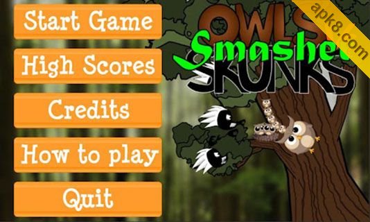 愤怒的猫头鹰:Smasher: Owls vs Skunks