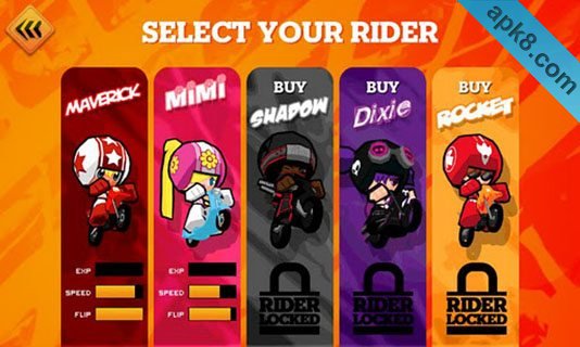 摩托车竞速游戏 HD：Flip Riders