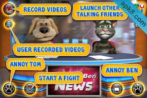会说话的猫和狗播报新闻:Talking Tom & Ben News