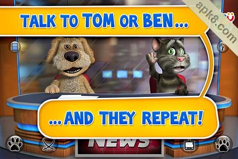 会说话的猫和狗播报新闻数据包:Talking Tom & Ben News