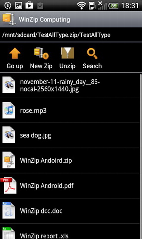 WinZip手机文件解压缩