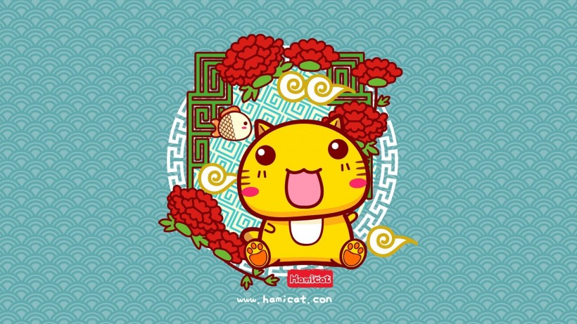apk小游戏哈咪猫中国风卡通手机壁纸安卓手机壁纸高清截图4