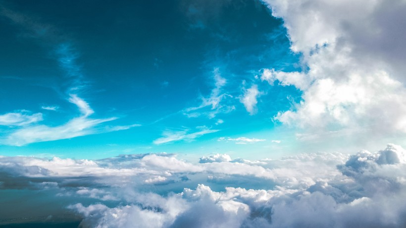 蔚蓝天空白云自然风景手机壁纸