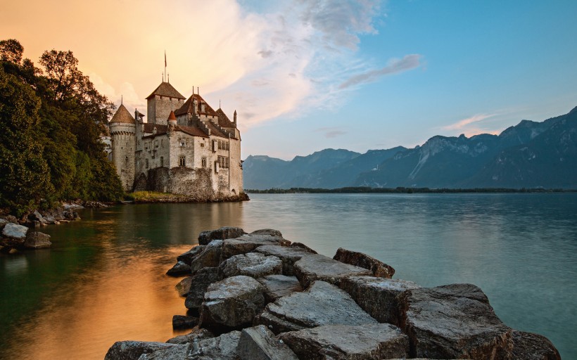 apk小游戏瑞士西庸城堡自然风景手机壁纸安卓手机壁纸高清截图10