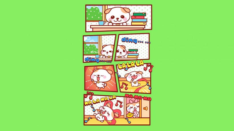 apk小游戏可爱卡通秋田君漫画系列手机壁纸安卓手机壁纸高清截图5