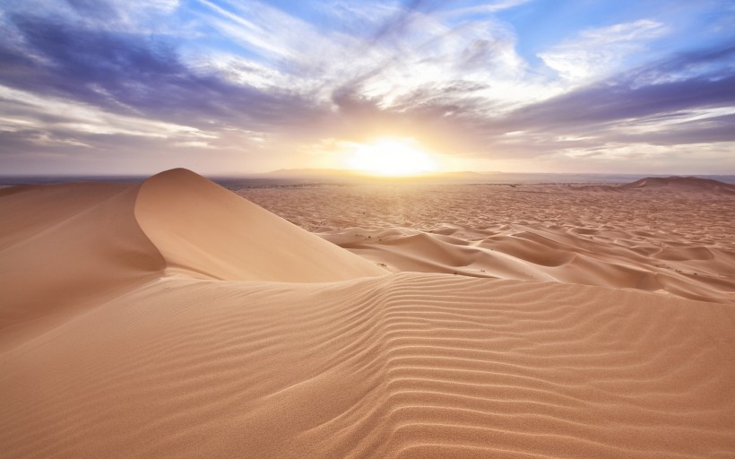 沙漠里的阳光自然风景手机壁纸