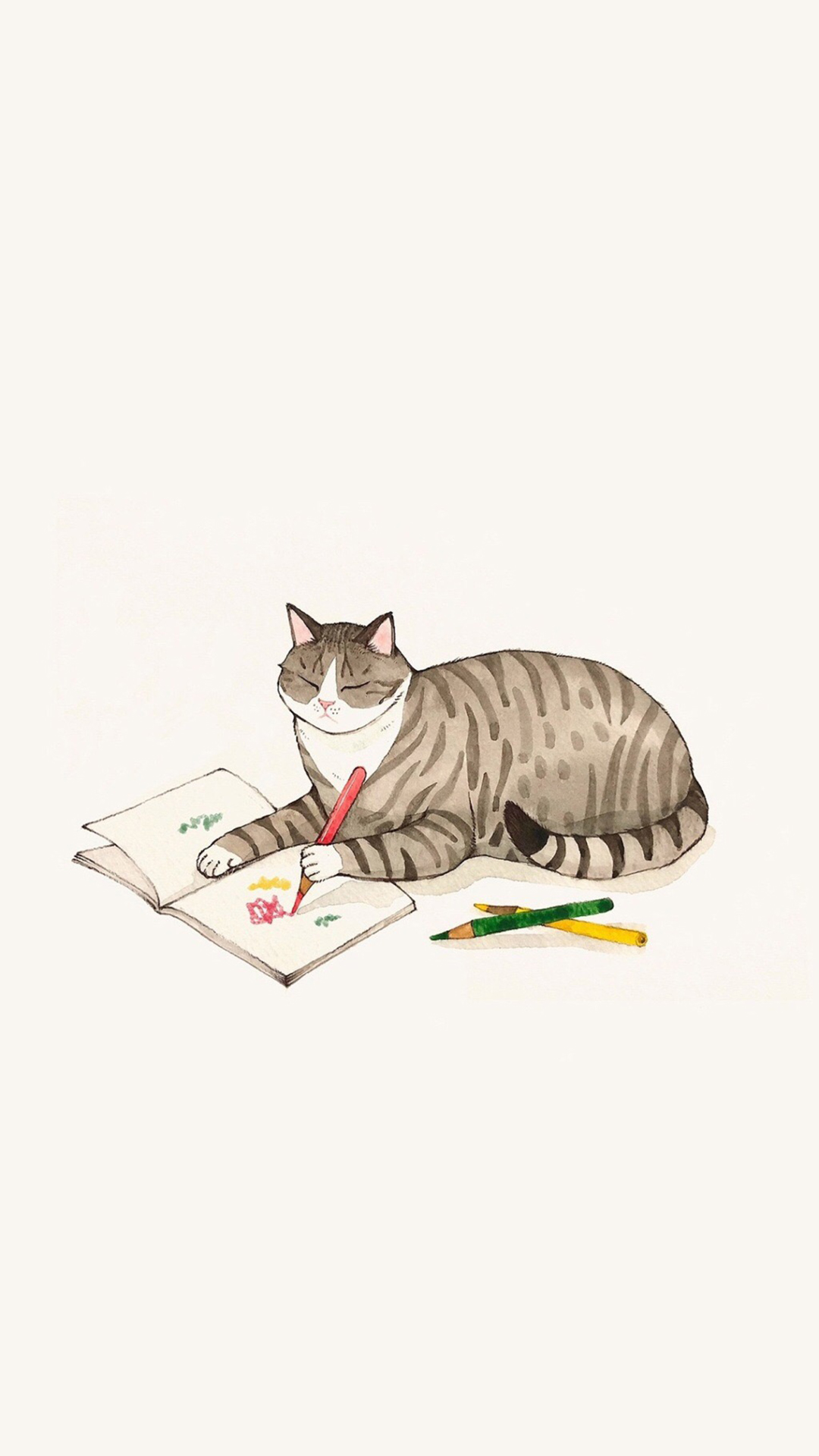 apk小游戏可爱猫咪插画手机壁纸安卓手机壁纸高清截图2